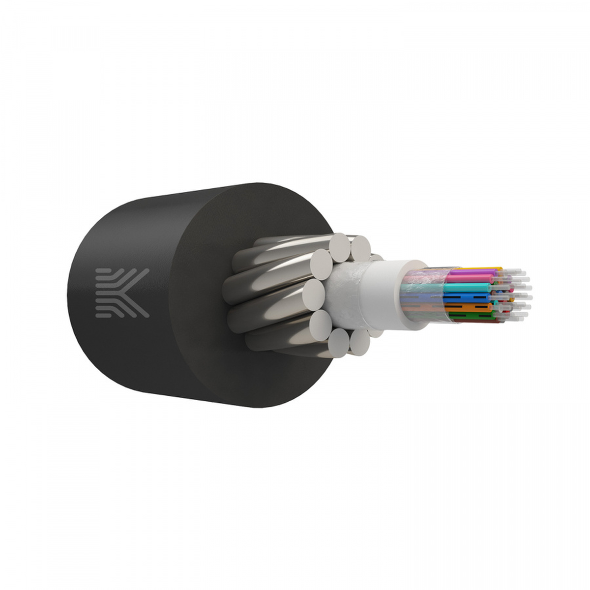 Оптический кабель в грунт с ЦТ G.652.D, 8 волокон, 8 кН